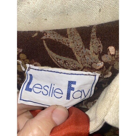 Vintage Leslie Fay Floral Paisley 70s Dress prairie peasant Lagen Cottage Hippie - Picture 5 of 14